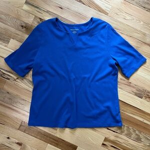 Draper’s & Damon’s Dark Blue Jersey Knit Short Sleeve Shirt